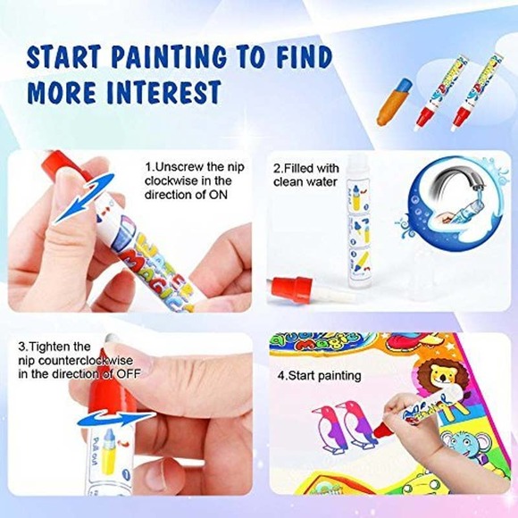 Kids Toys Mess Free Coloring Aqua Magic Mat - Picture 5 of 5